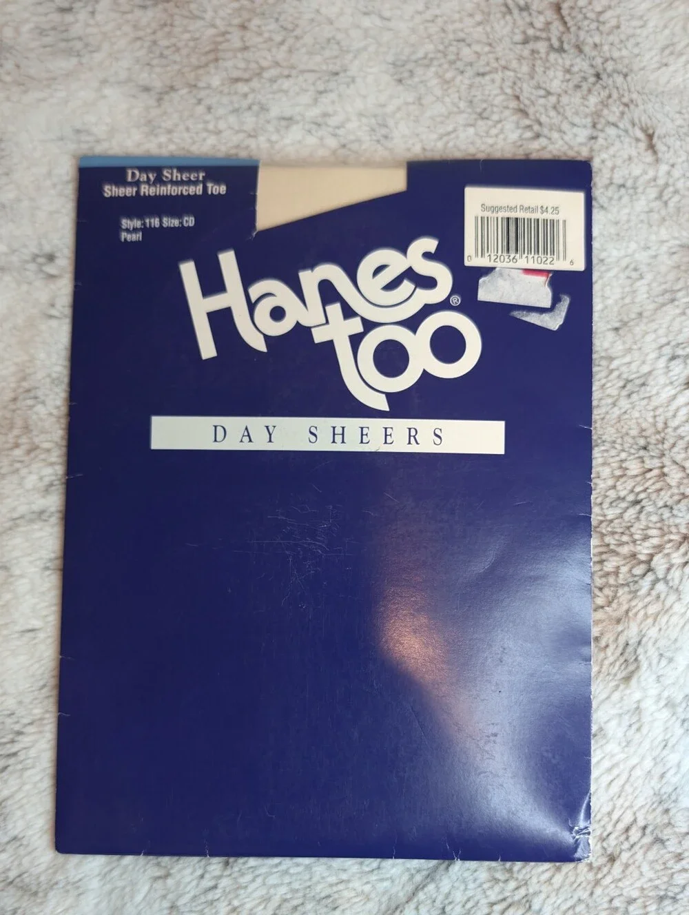 ​Vintage Hanes Too Day Sheers Pantyhose Size CD Pearl Sheer Reinforced Toe NIP